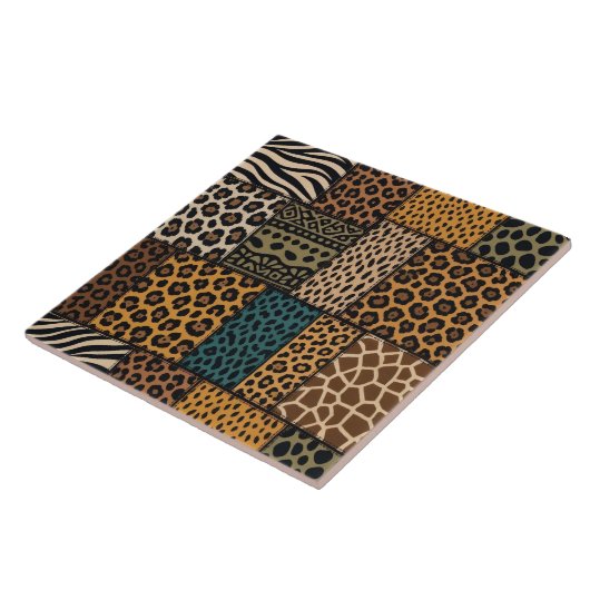 Carreau Impression animale patchwork (Côté)