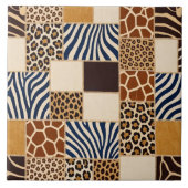 Carreau Impression animale patchwork (Devant)