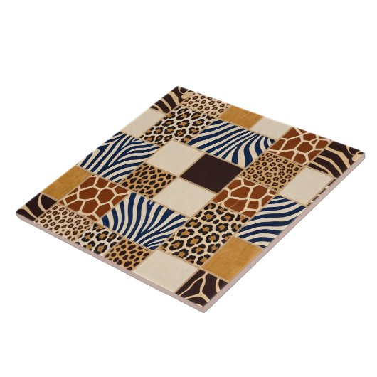 Carreau Impression animale patchwork (Côté)