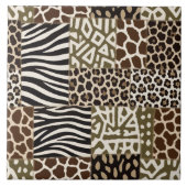 Carreau Impression animale patchwork (Devant)