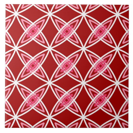 Carreau Impression atomique moderne du milieu du siècle -  (Devant)