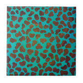 Carreau Impression Brown et Turquoise dalmate (Devant)