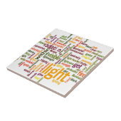 Carreau Impression Cloud Word clair (Côté)