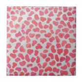 Carreau Impression dalmate rose et blanc (Devant)