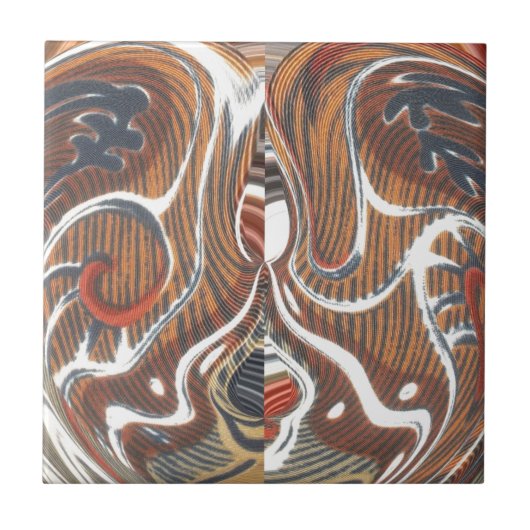 Carreau Impression d'art abstrait africain (Devant)