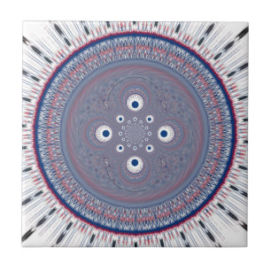 Carreau Impression d'art de conception radiale