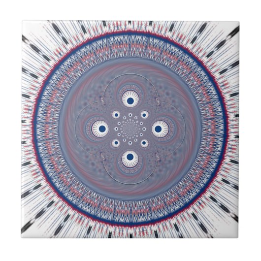 Carreau Impression d'art de design radial (Devant)