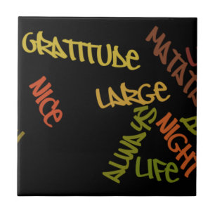 Carreau Impression d'art de mots Vivre la vie en grand