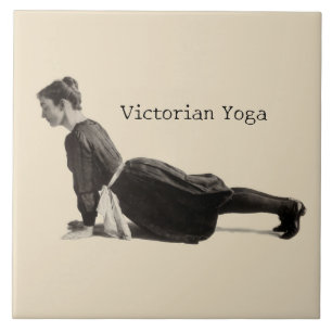 Carreau Impression de femme de yoga victorienne vintage en