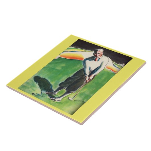 Carreau Impression de golf en 1934 (Côté)