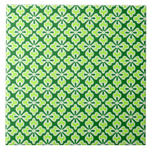 Carreau Impression de kimono floral, vert citron et vert p