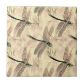 Carreau Impression de libellules vintages (Devant)