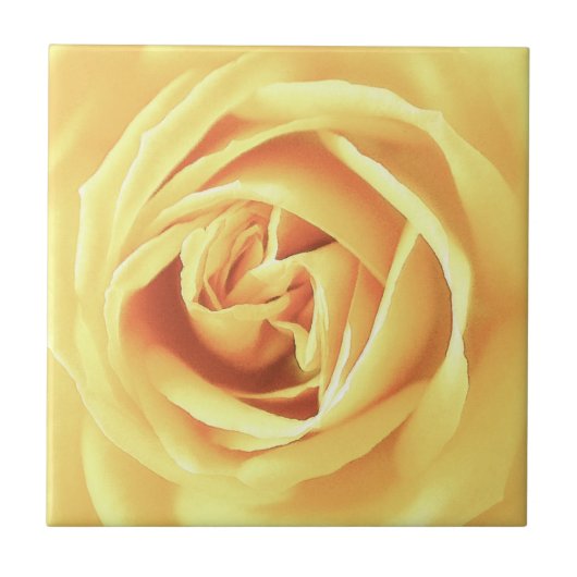 Carreau Impression de rose jaune (Devant)