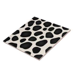 Carreau Impression de vache tache noire et blanche