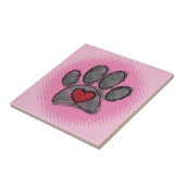 Carreau Impression demi-ton Amoureux des chiens Dessin Aqu (Côté)