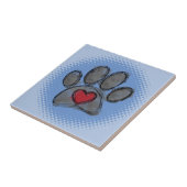 Carreau Impression demi-ton Amoureux des chiens Dessin Aqu (Côté)