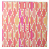 Carreau Impression du ruban du milieu du siècle - rose, co (Devant)