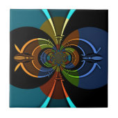 Carreau Impression d'une éclatement de couleur Abstraite (Devant)