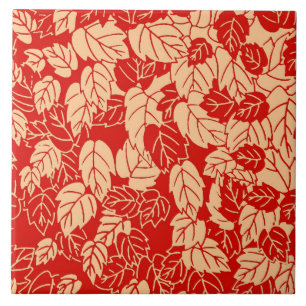 Carreau Impression feuille japonaise, Mandarin orange