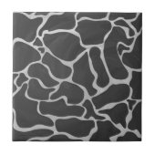 Carreau Impression Giraffe noir et gris clair (Devant)