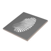 Carreau Impression, gris et blanc des blocs de coquilles d (Côté)