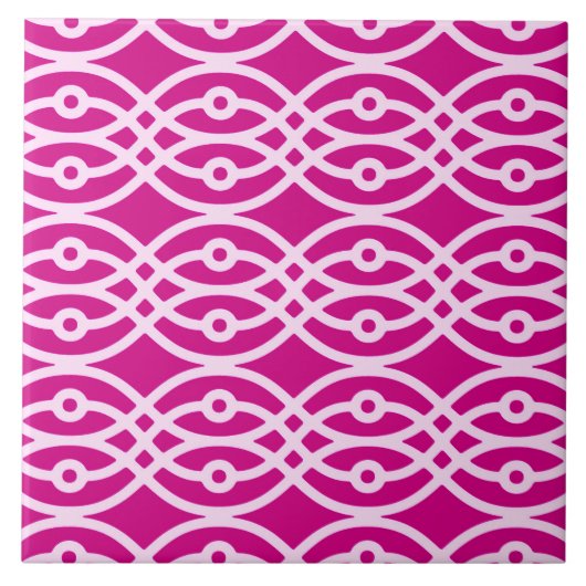 Carreau Impression kimono, magenta et rose (Devant)