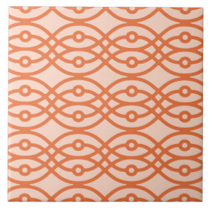 Carreau Impression kimono, orange corail