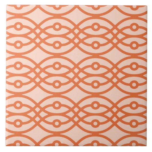 Carreau Impression kimono, orange corail (Devant)
