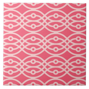 Carreau Impression kimono, rose corail profond