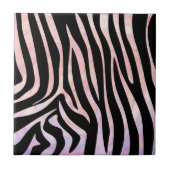 Carreau Impression noire et rose Zebra (Devant)