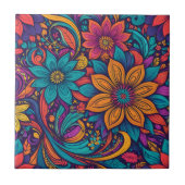 Carreau Impression pop art floral (Devant)