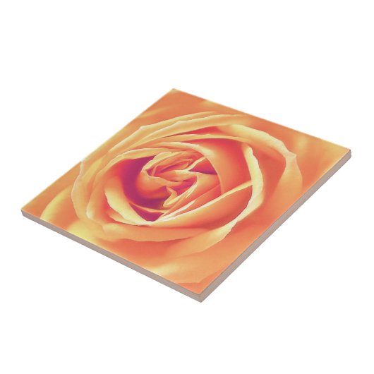 Carreau Impression rose orange pastel (Côté)
