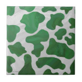 Carreau Impression verte et blanche de vache (Devant)