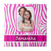 Carreau Impression zèbre rose (Devant)