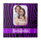 Carreau Impression zèbre violet (Devant)