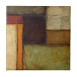 Carreau Impressionniste d'automne par Jennifer Goldberger<br><div class="desc">Les couleurs automnales imprègnent ce tableau impressionniste de Jennifer Goldberger. Rouge,  marron,  tan et orange foncé peuplent les panneaux géométriques qui composent l'arrière - plan de cette pièce. Achète-en un exemplaire aujourd'hui !</div>