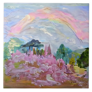 Carreau Impressionniste Imaginaire Paysage Aquarelle Arc-e