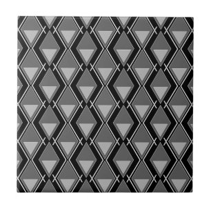 Carreau imprimé art déco blanc noir
