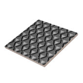 Carreau imprimé art déco blanc noir (Côté)