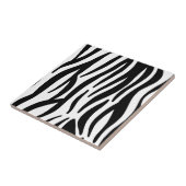 Carreau imprimé zèbre noir blanc (Côté)