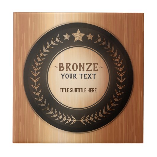 Carreau IMPRIMER do-it-yourself MÉDAILLE Champion de bronz (Devant)