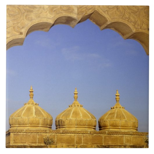 Carreau Inde, Rajasthan, Jaisalmer. Dômes en grès (Devant)