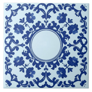 Carreau Indigo Azulejo Bleu Portugais Lisbon Botanique