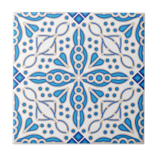 Carreau Indigo Azulejo Bleu Portugais Lisbonne Décor