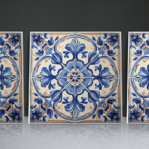 Carreau Indigo Azulejo Bleu Portugais Lisbonne Décor