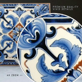 Carreau Indigo Azulejo Bleu Portugais Lisbonne Décor