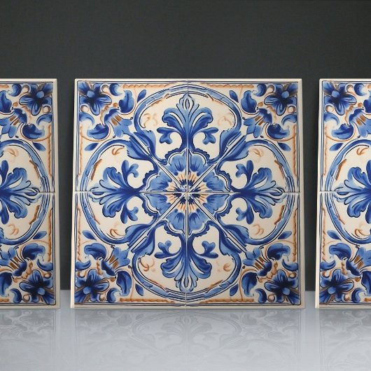 Carreau Indigo Azulejo Bleu Portugais Lisbonne Décor