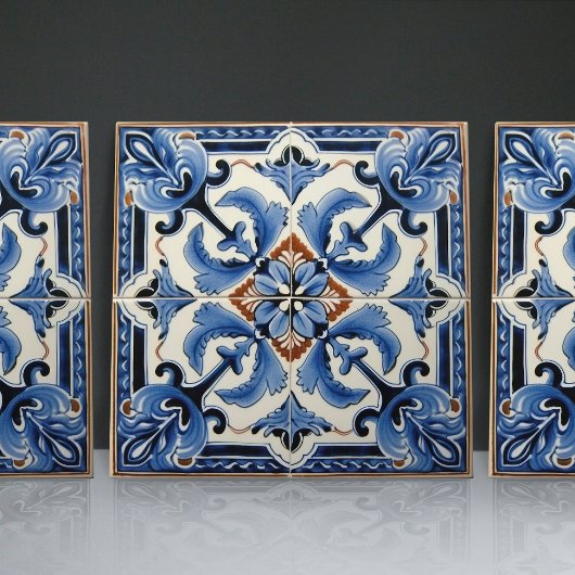 Carreau Indigo Azulejo Bleu Portugais Lisbonne Décor