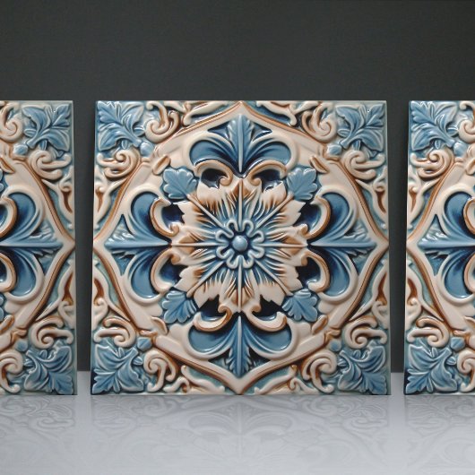 Carreau Indigo Azulejo Bleu Portugais Lisbonne Décor