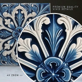 Carreau Indigo Azulejo Bleu Portugais Lisbonne Décor
